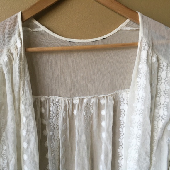 Silk Georgette Embroidered Wrap Top - Picture 3 of 7